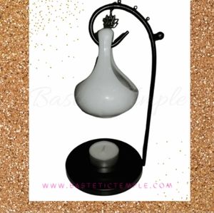 White Feng Shui Teardrop Oil Warmer